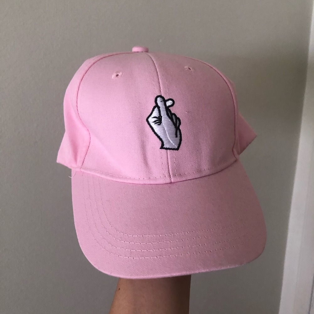 Pink Fingerheart Baseball Cap